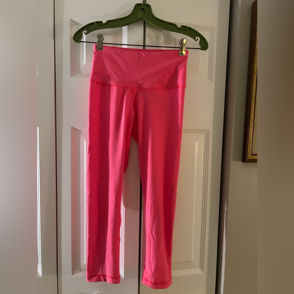 90 Degree by Reflex Women’s Athletic Pink Leggings Sz XS W/ Ruching Down the Leg